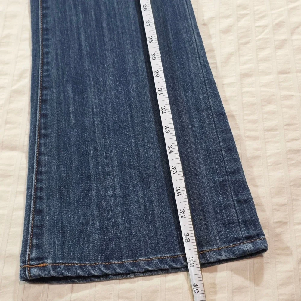 Seven7 Womens Bootcut Jeans Dark Wash Stretch Denim‎ Size 29 Mid Rise Classic